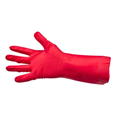 119225: Huishoudhandschoenen nitril - ROOD - MEDIUM