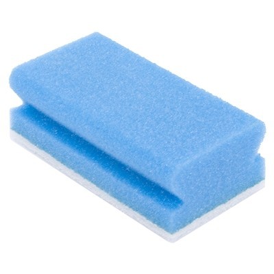 130482: Schuurspons synthetisch - 13 x 7 cm - BLAUW/WIT