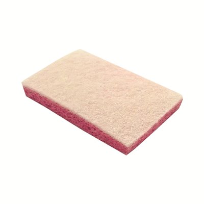 130600: Schuurspons cellulose - 14 x 9 cm - ROZE/WIT