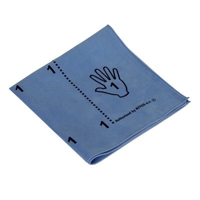 1334BL-P: Microvezeldoek Greenspeed Topswipe met vouw-techniek bedrukking - 40 x 40 cm - BLAUW