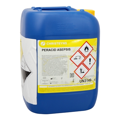 901573: Peracid Asepsis - 20 l - 22 kg (BE: 3210B - Dit product is een biocide ingedeeld in het gesloten cir