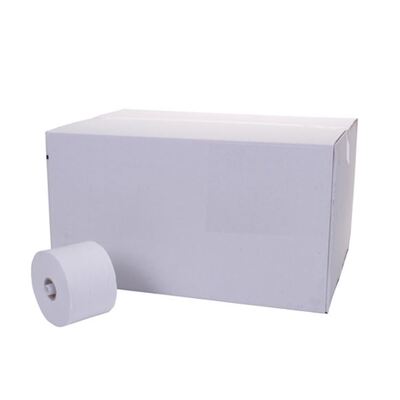 213061: Systeem toiletpapier met doppen - recycled tissue - 2 laags - 100 m / 725 vel - WIT - 36 rollen