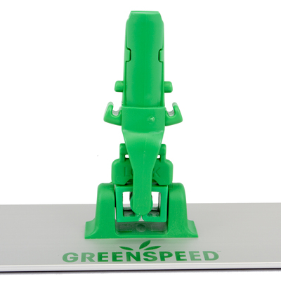 340409: Greenspeed standaard koppeling vlakmopplaat met horizontale fixatie - GROEN