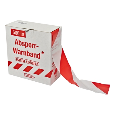 533041: Markeerlint - 500 m x 8 cm - ROOD/WIT