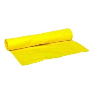 650381: HD zak - 58 x 100 cm - T23 - 75 l - GEEL - rol 25 stuks