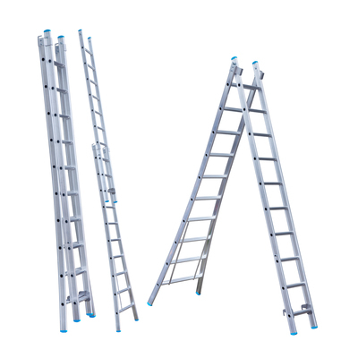 667210: Schuifladder 2-delig - 2 x 10 treden - 2,75/4,50 m - 13.2 kg
