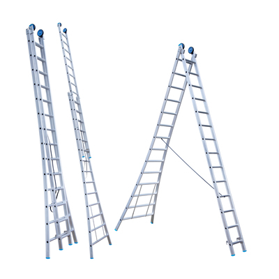 667214: Schuifladder 2-delig - 2 x 14 treden - 3,75/6,50 m - 18,3 kg