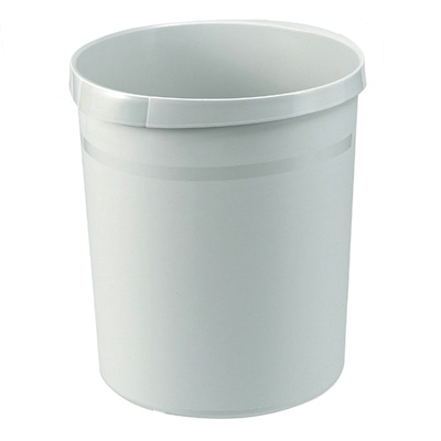 650045: Ronde afvalbak in kunststof - 18 l - GRIJS