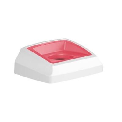 750420: Deksel voor Bomabin Select Fit - 50 l - WIT/ROOD - inwerpopening rond