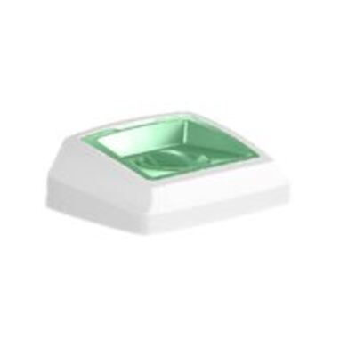 750420: Deksel voor Bomabin Select Fit - 50 l - WIT/GROEN - inwerpopening rond met dekseltje