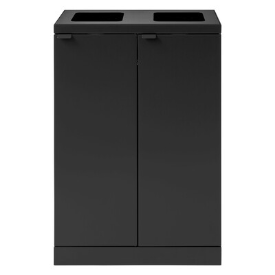 625700: Bomabin Select Bica - 2 x 65 l - ZWART - open/open