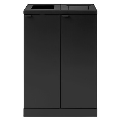 625700: Bomabin Select Bica - 2 x 65 l - ZWART - open/deksel