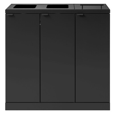 750467: Bomabin Select Bica - 3 x 65 l - ZWART - open/open/deksel