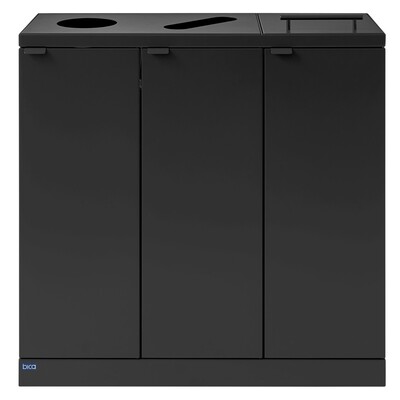 750467: Bomabin Select Bica - 3 x 65 l - ZWART - rond/gleuf/deksel