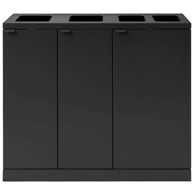 625700: Bomabin Select Bica - 2 x 65 l + 2 x 45 l - ZWART - open/open/open/open