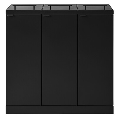 750467: Bomabin Select Bica - 3 x 65 l - ZWART - deksel/deksel/deksel