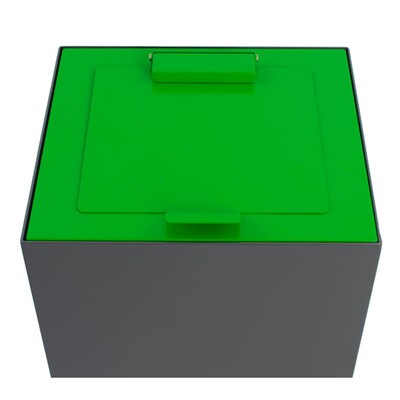 750508: Gesloten deksel voor Bomabin Select Modus - 90 l - GROEN