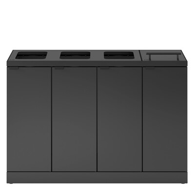 625060: Bomabin Select Bica - 4 x 45 l - ANTRACIET - open/open/open/deksel