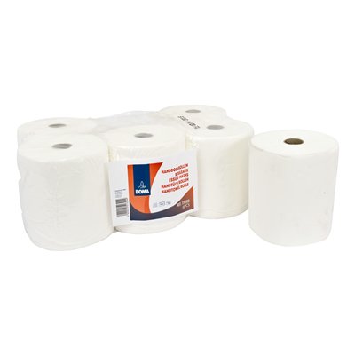 776915: Handdoekrol - zuiver tissue - 3-laags - 100 m x 20 cm - WIT - 6 rollen