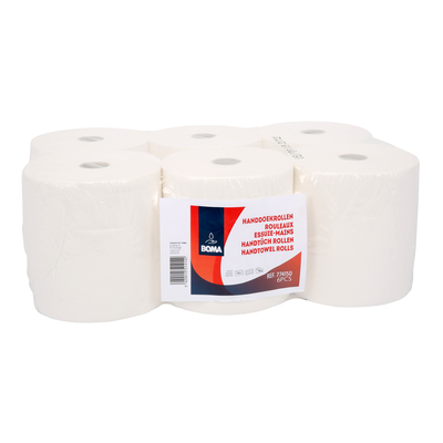 776915: Handdoekrol - zuiver tissue - 2-laags - 150 m x 20 cm - WIT - 6 rollen