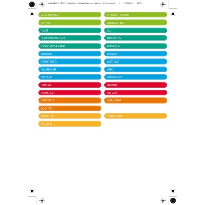 912110: Stickervel Bomax doseersysteem - aanvoerbuisjes